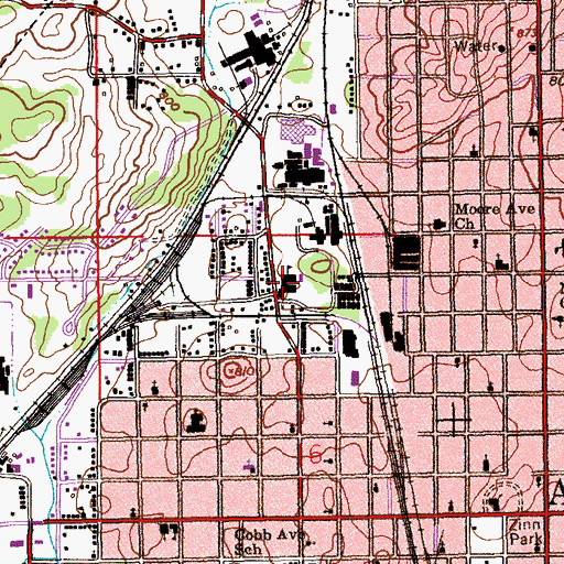 Topographic Map of Cooper Elementary School, AL