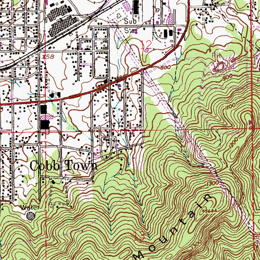 Topographic Map of Emmanuel Baptist Church, AL