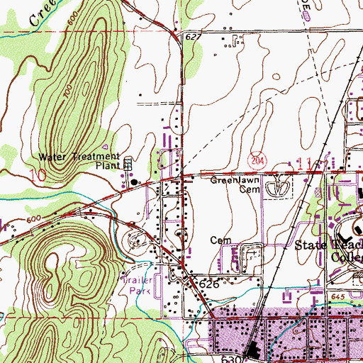 Topographic Map of Emmanuel Holiness Church, AL