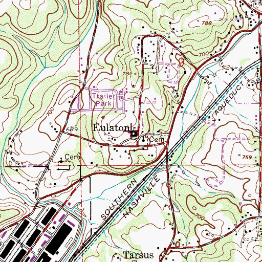 Topographic Map of Eulaton Elementary School, AL