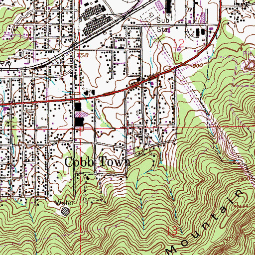 Topographic Map of First Congregational Methodist Church, AL