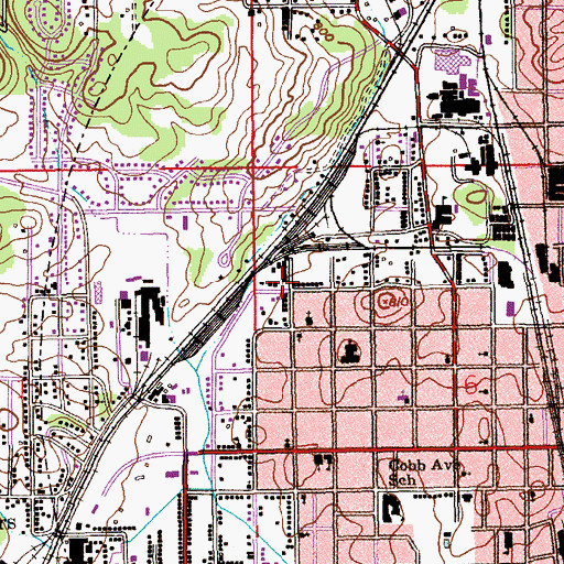 Topographic Map of House of God Saints in Christ Church, AL