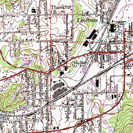 Topographic Map of Mechanicsville Elementary School, AL