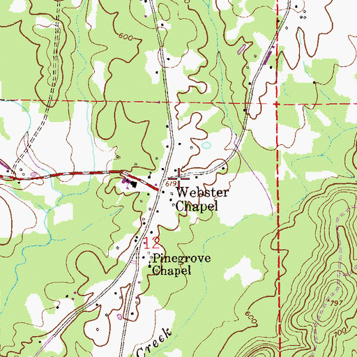 Topographic Map of Millie (historical), AL