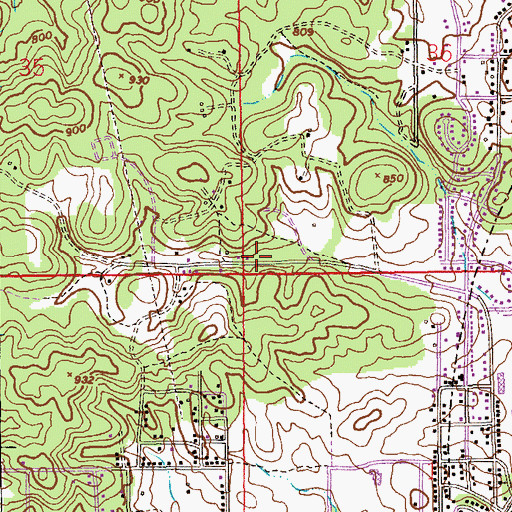 Topographic Map of Mount Hermond Church, AL