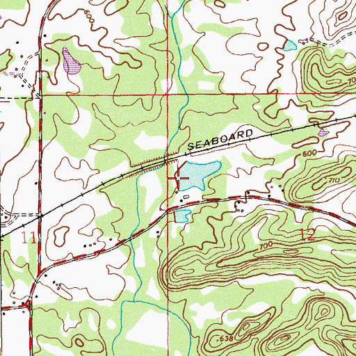 Topographic Map of Prickettville, AL