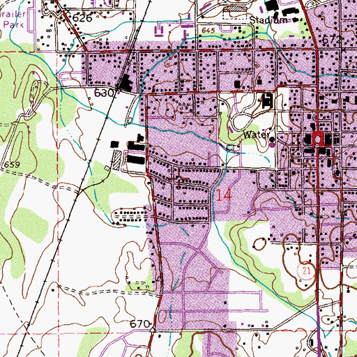 Topographic Map of Profile Baptist Church, AL