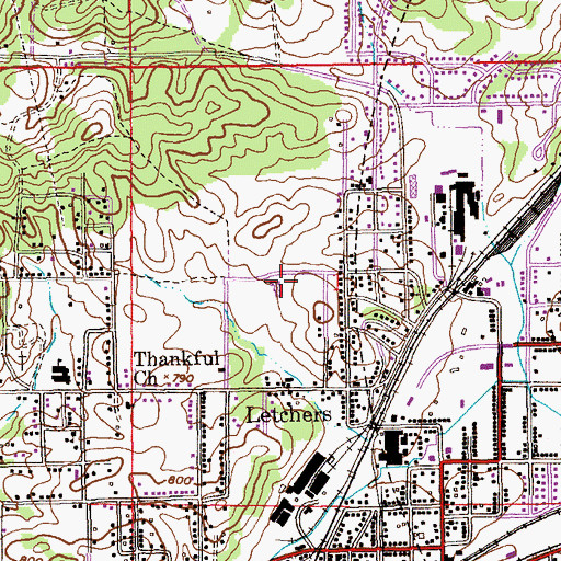 Topographic Map of Randolph Park Elementary School, AL