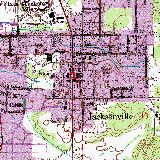 Topographic Map of Saint Lukes Episcopal Church, AL