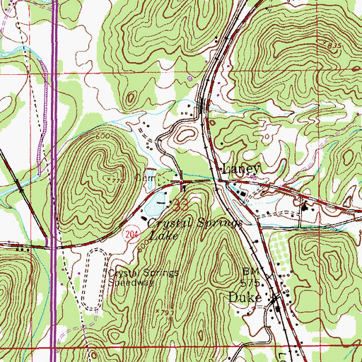 Topographic Map of Shiloh Primitive Baptist Church, AL