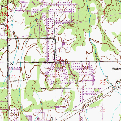 Topographic Map of Spring Valley, AL