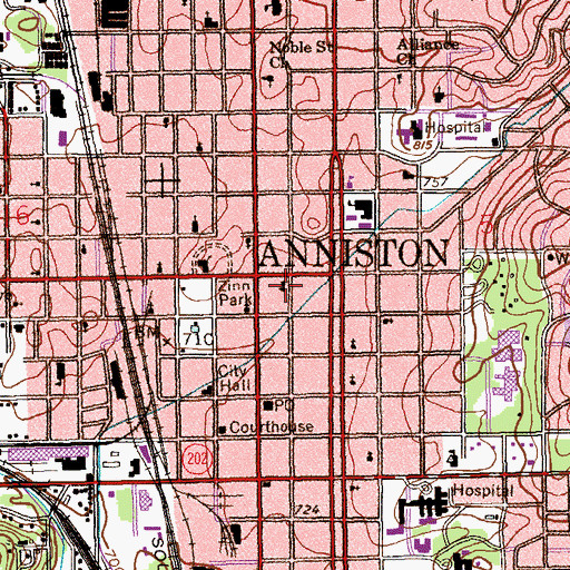 Topographic Map of Wilmer Avenue School (historical), AL