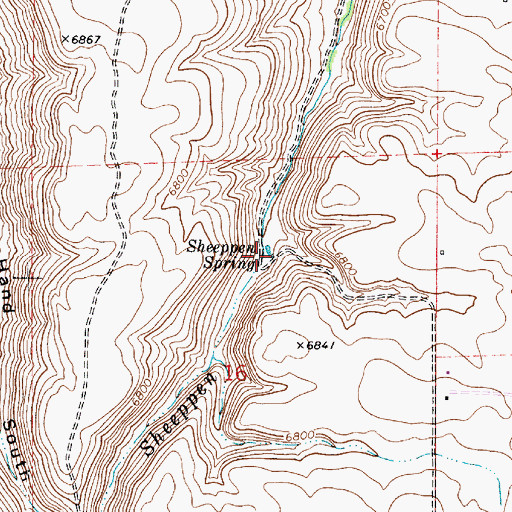Topographic Map of Sheeppen Spring, UT