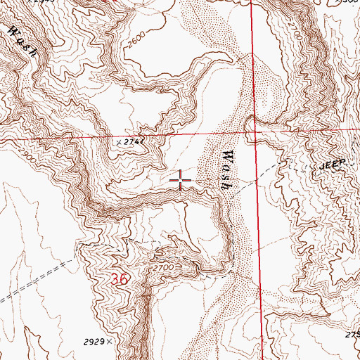 Topographic Map of Snow Spring Wash, UT