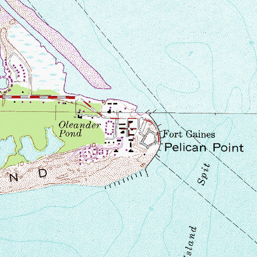 Topographic Map of Dauphin Island Sealab, AL