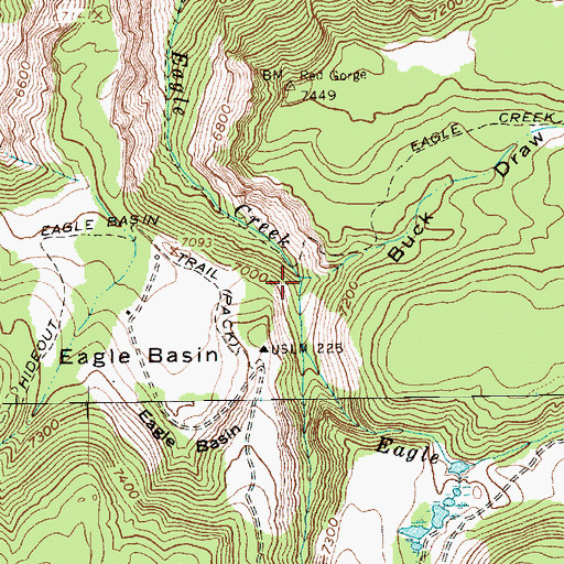 Topographic Map of Buck Draw, UT