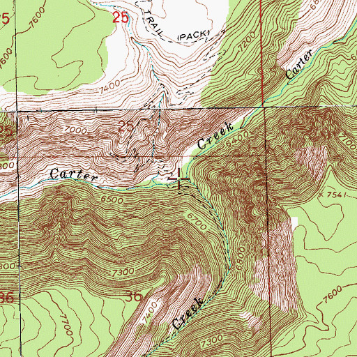 Topographic Map of Cub Creek, UT