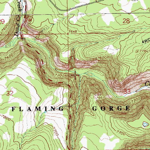 Topographic Map of Elk Creek, UT