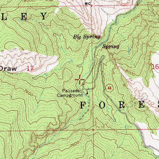 Topographic Map of Hope Creek, UT