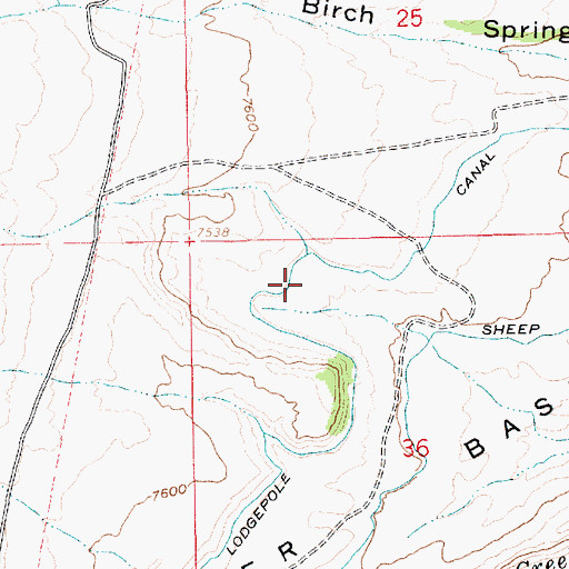 Topographic Map of Lodgepole Canal, UT