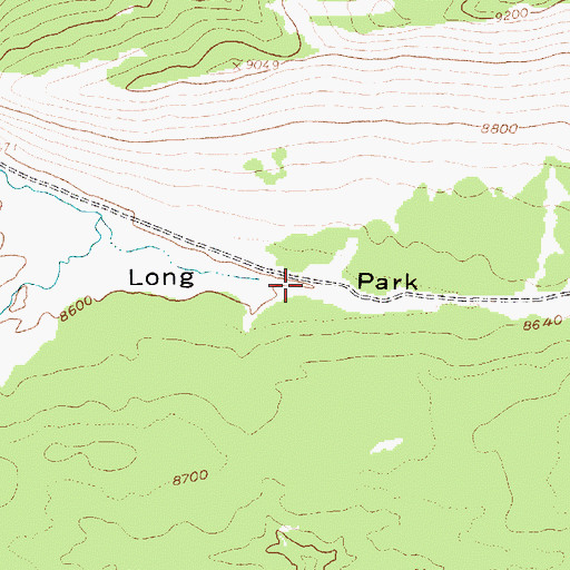 Topographic Map of Long Park, UT