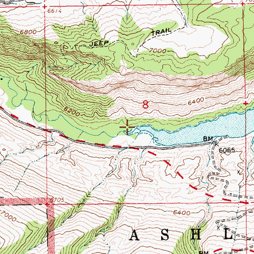 Topographic Map of Sheep Creek, UT