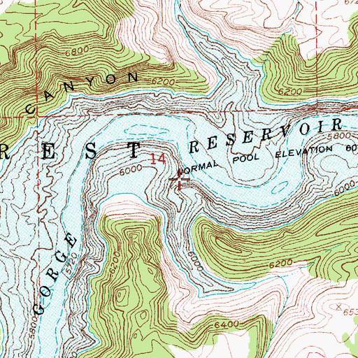 Topographic Map of Skull Creek, UT