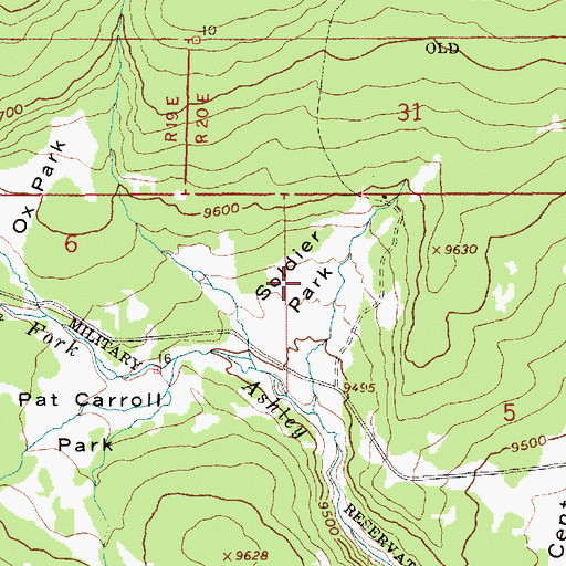 Topographic Map of Soldier Park, UT