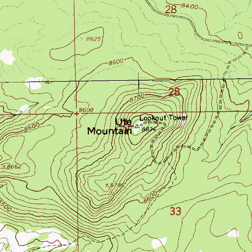 Topographic Map of Ute Mountain, UT