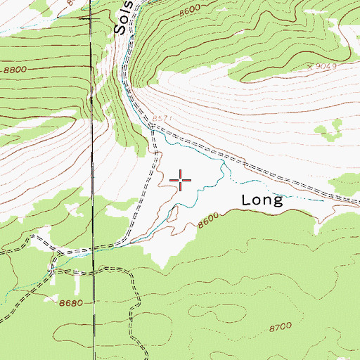 Topographic Map of Long Park Dam, UT