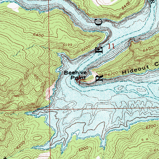 Topographic Map of Beehive Point, UT
