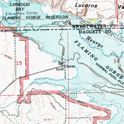 Topographic Map of Linwood (historical), UT