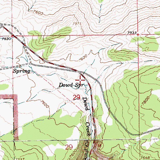 Topographic Map of Dowd Spring Recreation Area, UT