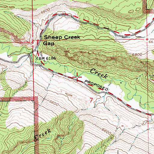 Topographic Map of Willow Camp, UT