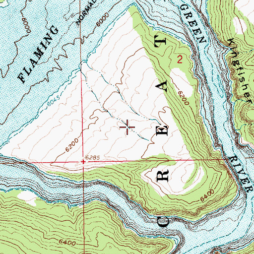 Topographic Map of Kingfisher Island, UT