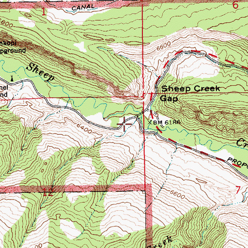 Topographic Map of Navajo Cliffs Picnic Area, UT