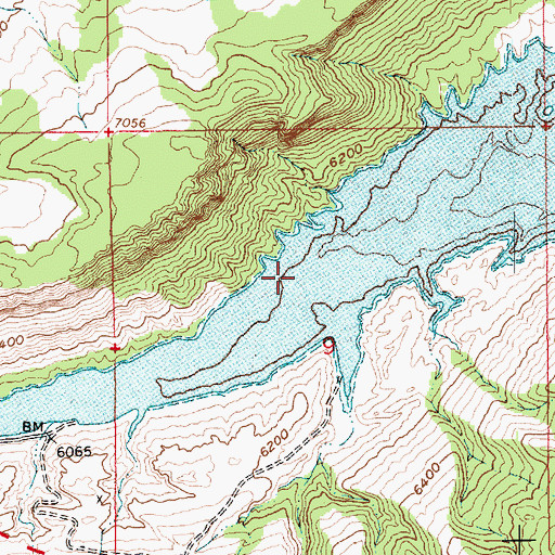 Topographic Map of Sheep Creek Bay, UT