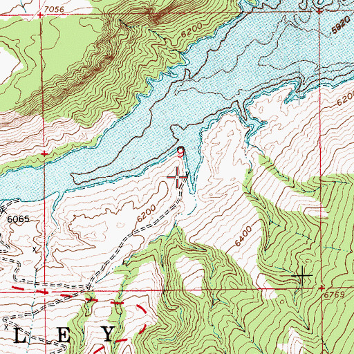 Topographic Map of Sheep Creek Bay Campground, UT