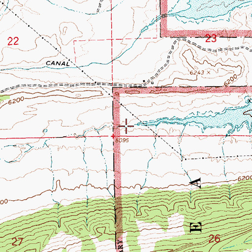 Topographic Map of South Valley, UT