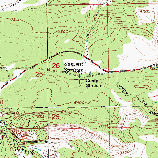 Topographic Map of Summit Springs Guard Station, UT
