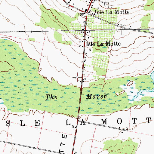 Topographic Map of Isle la Motte, VT