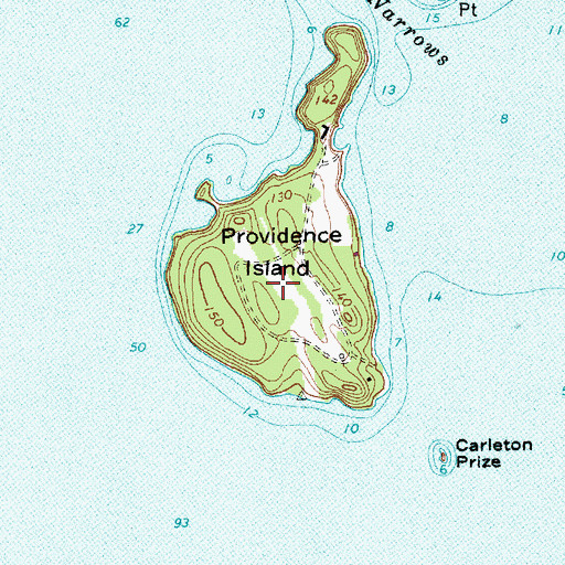 Topographic Map of Providence Island, VT