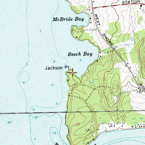 Topographic Map of Jackson Point, VT