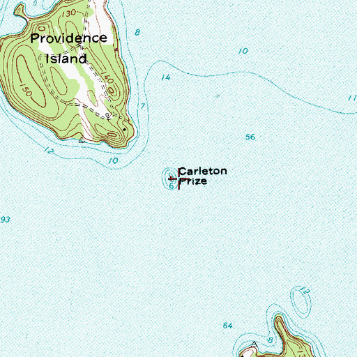 Topographic Map of Carleton Prize, VT