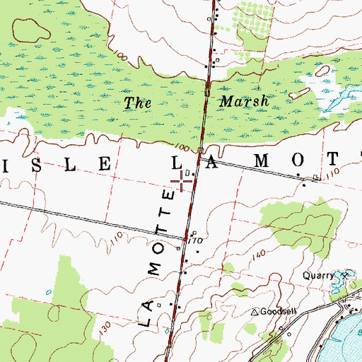 Topographic Map of Town of Isle La Motte, VT
