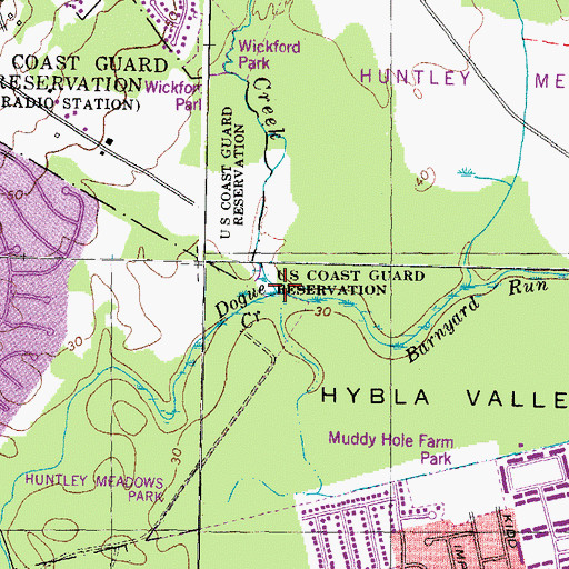 Topographic Map of Barnyard Run, VA