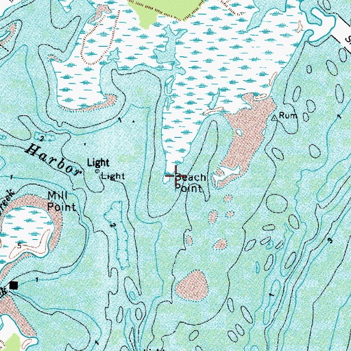 Topographic Map of Beach Point, VA