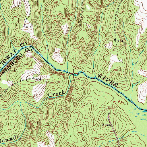 Topographic Map of Big Hounds Creek, VA