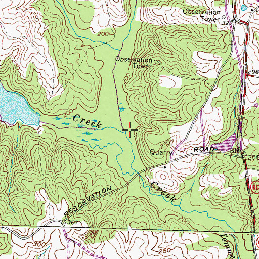Topographic Map of Birchin Creek, VA