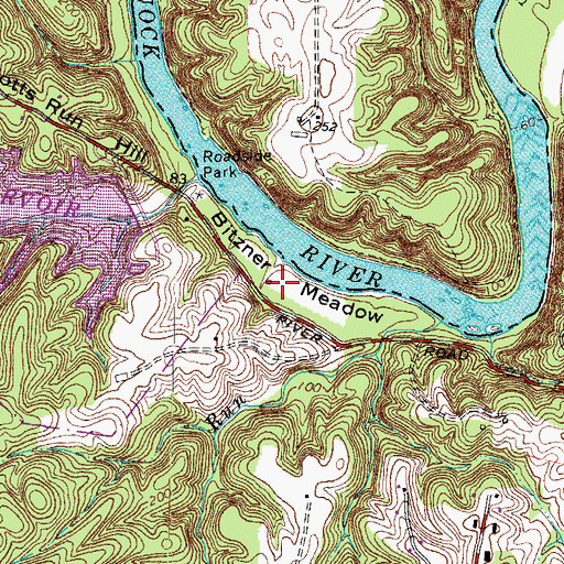 Topographic Map of Bitzner Meadow, VA